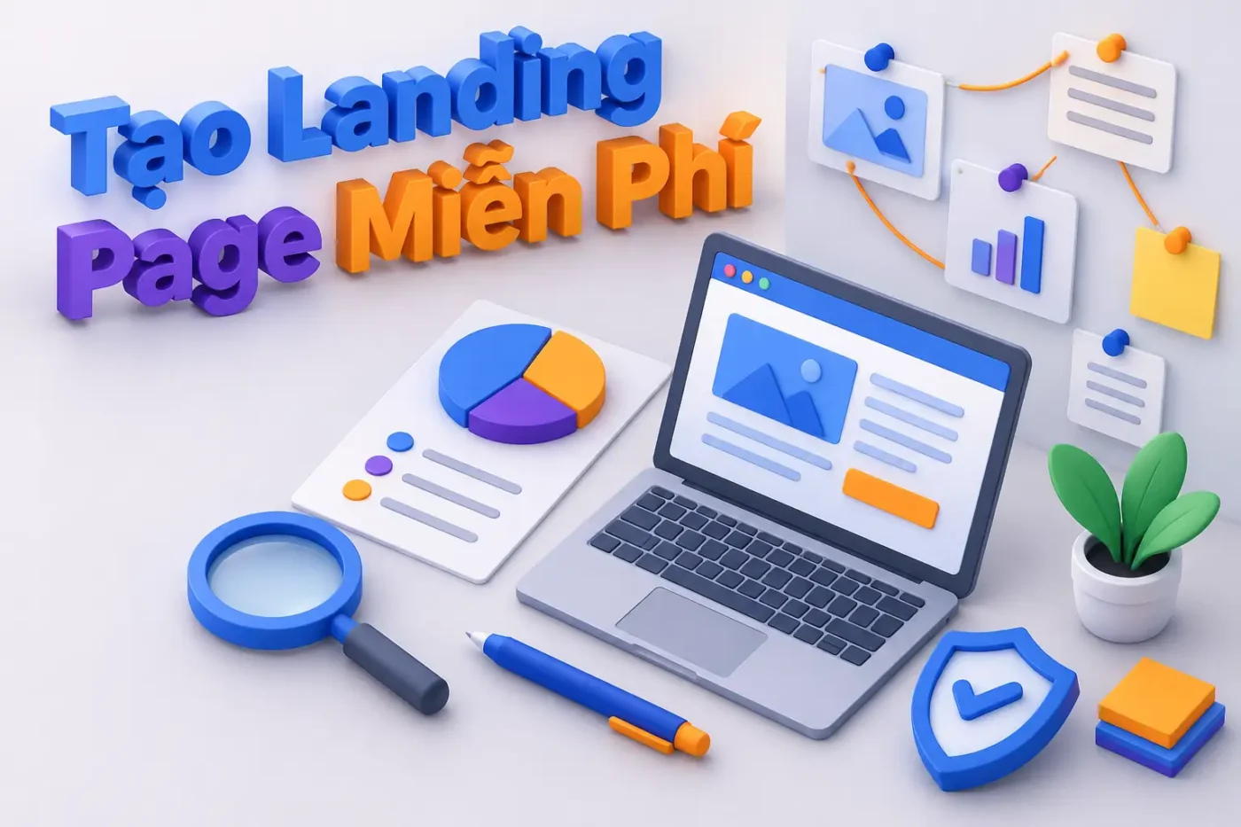 Landing page là trang đích, nơi khách bấm vào từ quảng cáo hoặc bài đăng và chỉ có một việc để làm - tạo landing page miễn