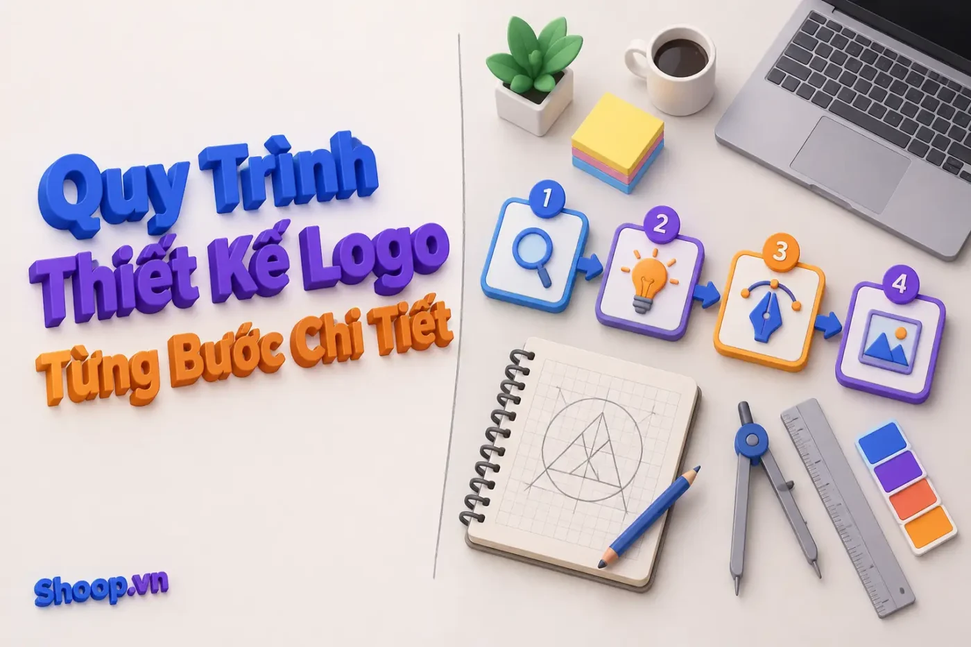 Rất đơn giản thôi, bạn chỉ cần làm theo từng bước dưới đây một cách kiên nhẫn - Thiết Kế Logo